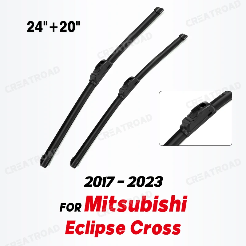 Wiper Front Hybrid Wiper Blades For Mitsubishi Eclipse Cross 2017 - 2023 Windshield Windscreen Window Brushes 24