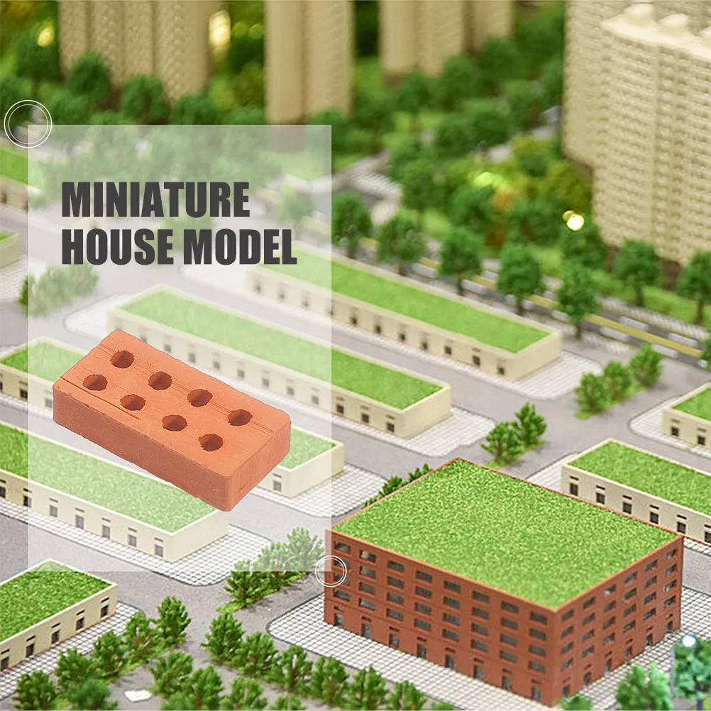 

25Pcs Children's Handmade Brick Models DIY Mini Bricks for Landscaping Sand Table Diorama Village Cabin Decor Miniature Bricks