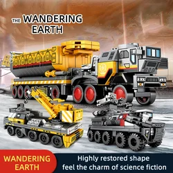 Wandering Earth - Box-type Troop Carrier Engineering Vehicle Soldier Armored Vehicle Model Building Blocks High-tech Cool Toys