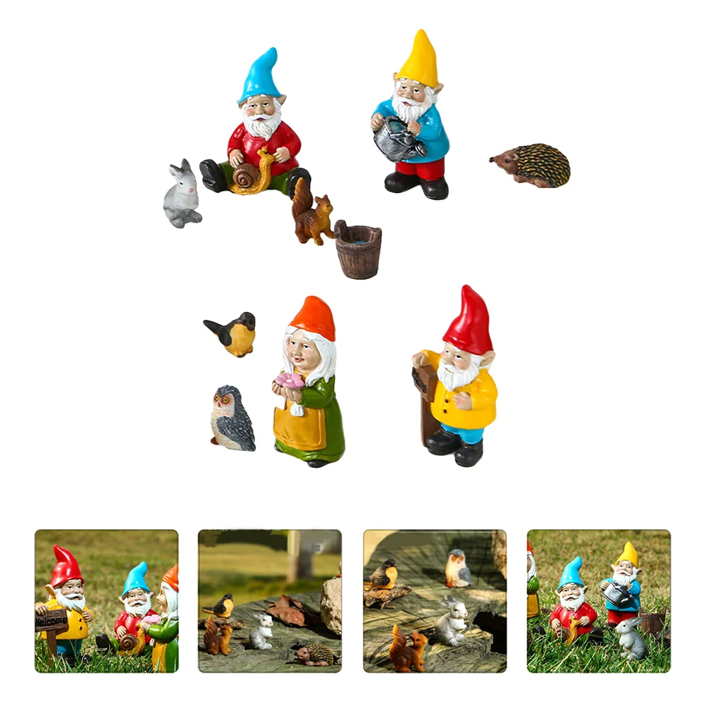 

Miniature Gnomes Figurines Tiny Dwarf Ornaments The Gift Creative Resin Lawn Garden