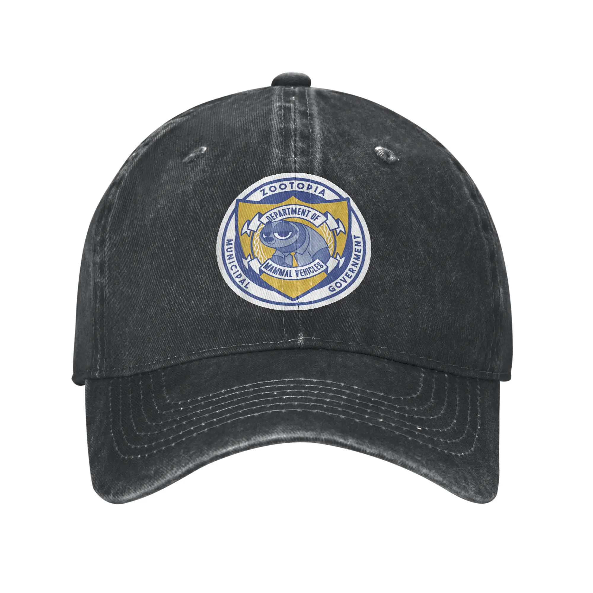 

Men Women Zootopia Sloth DMV Badge Graphic Caps Headwear Baseball Cap Casual Trucker Hats Adjustable