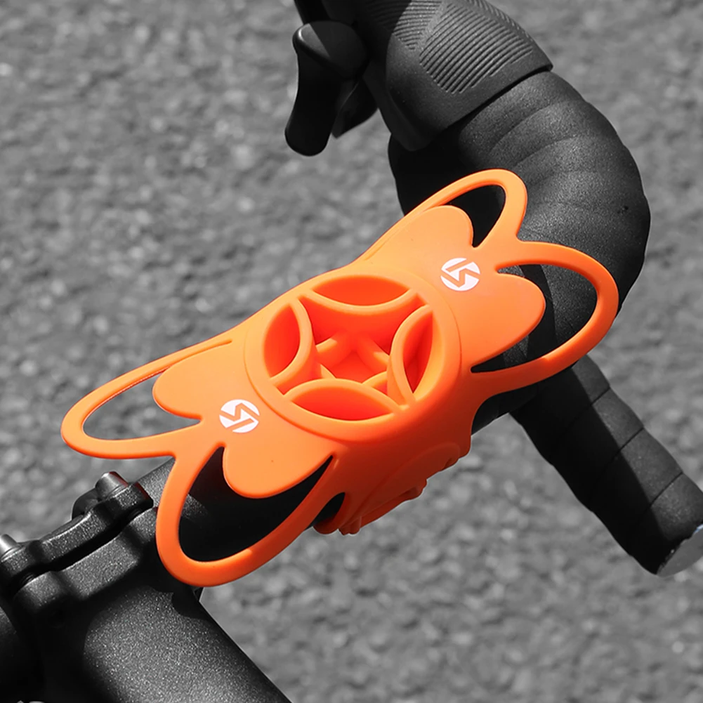 Supporto per telefono cellulare per bicicletta in silicone Supporto per telefono cellulare per bici antiscivolo Supporto per telefono cellulare per ciclismo regolabile Accessori per biciclette