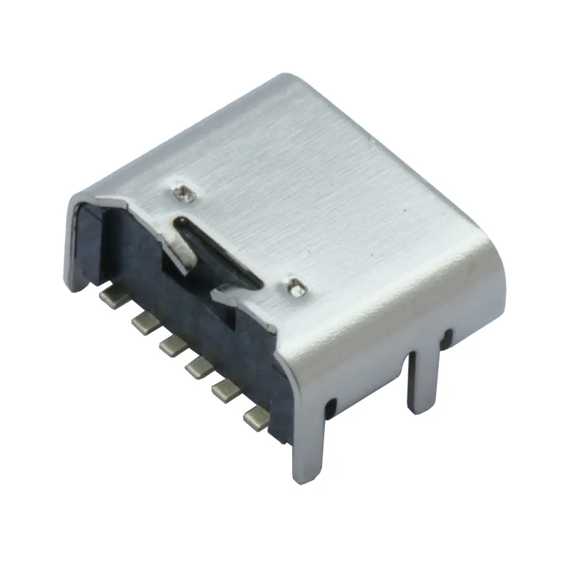 10pcs/lot USB Type C 6 Pin SMT Socket Connector USB 3.1 Type-C Female Placement SMD DIP for PCB design DIY high current charging