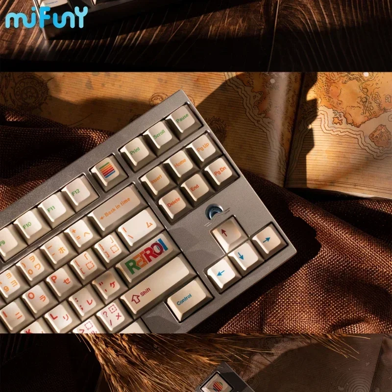 Imagem -03 - Mifuny-retro-ii Keycaps Personalizados Keycaps Originais Nostálgico Pbt Seco Subbed Gmk Cherry Key Cap para Teclado Mecânico Raiz Japonesa