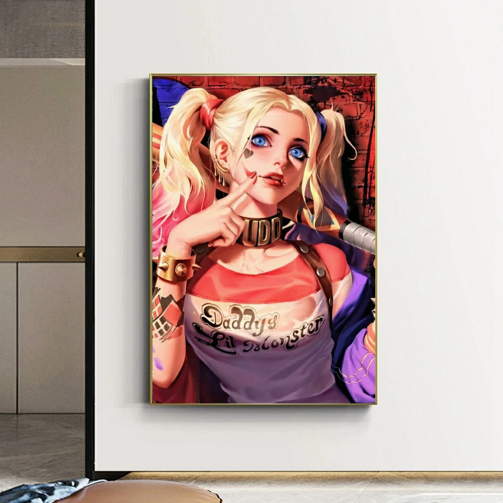 Harley Quinn DC Cartoon Diamond Painting Cross Stitch Full Drill Mosaic Embroidery Wall Decor 5D DIY Hanging Art New Big Size