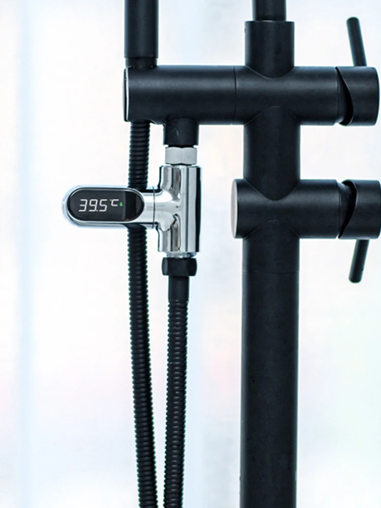 

Faucet Shower Thermometer LED Digital Display Water Temperature Gauge 360 Degree Rotate Temperature Tester for Bathroom Shower