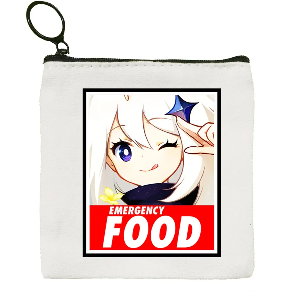 Game Project Genshin Impact Funny  Canvas Coin Purse Coin Purse Collection Canvas Bag Small Wallet Zipper Key Bag Hand Gift