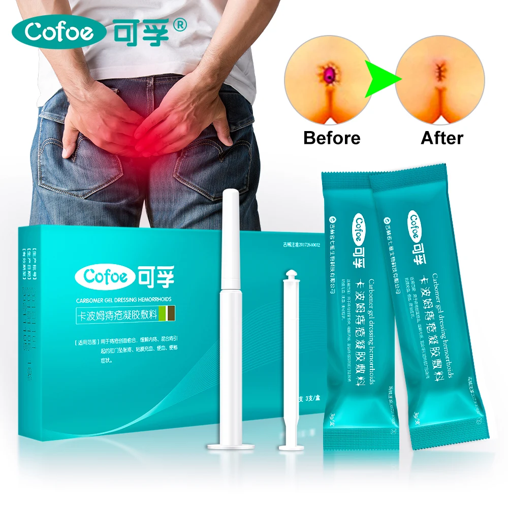 

Cofoe Anal Hemorrhoids Medicine Hemorrhoid Ointment Exteral Transparent Gel with Applicator for Anus Hemorrhoid Relief