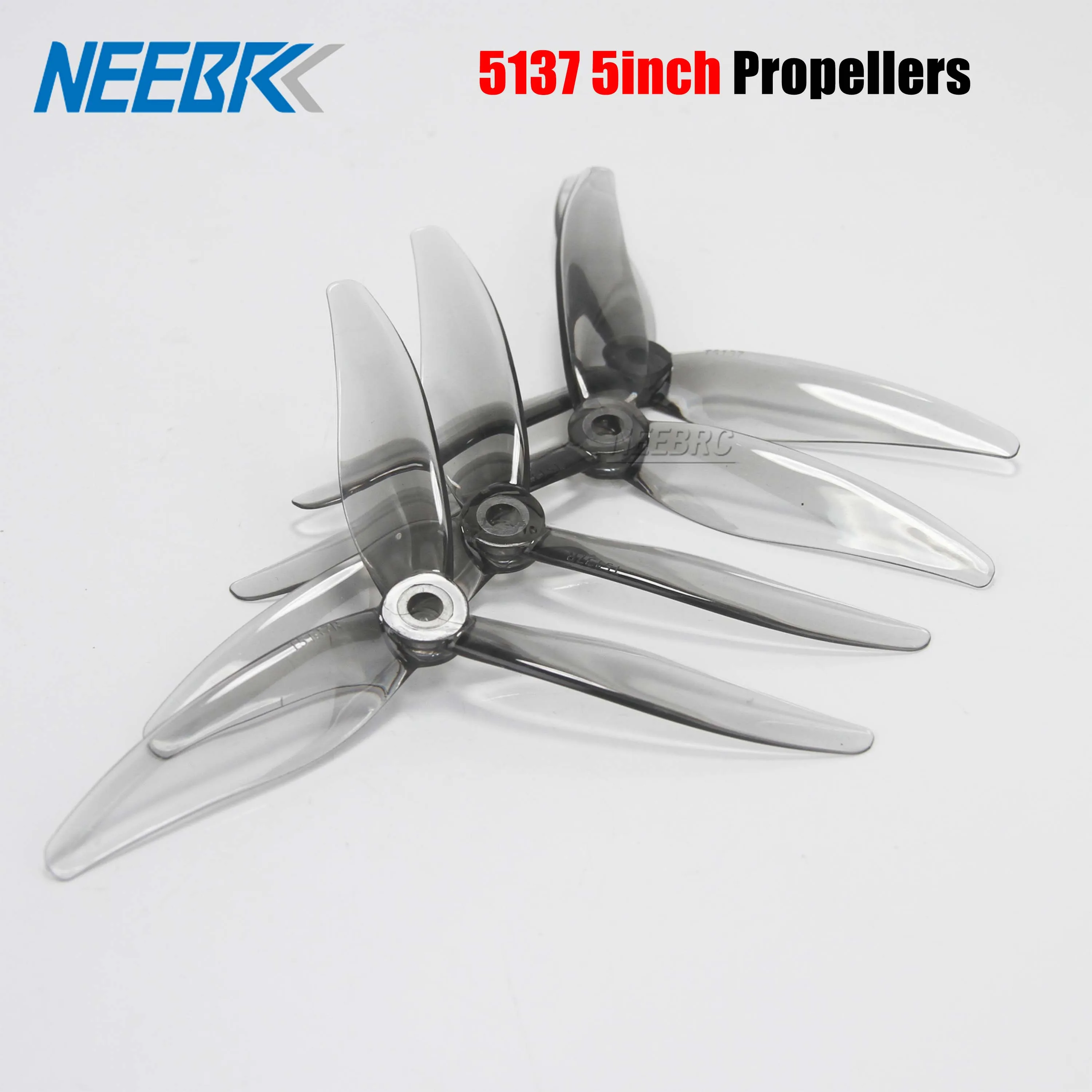 2Pairs 5137 5.1X3.7X3 R37 5inch 3-Blade PC Prop Propellers Blade for RC FPV Racing Drone Quadcopter Mark4 Part
