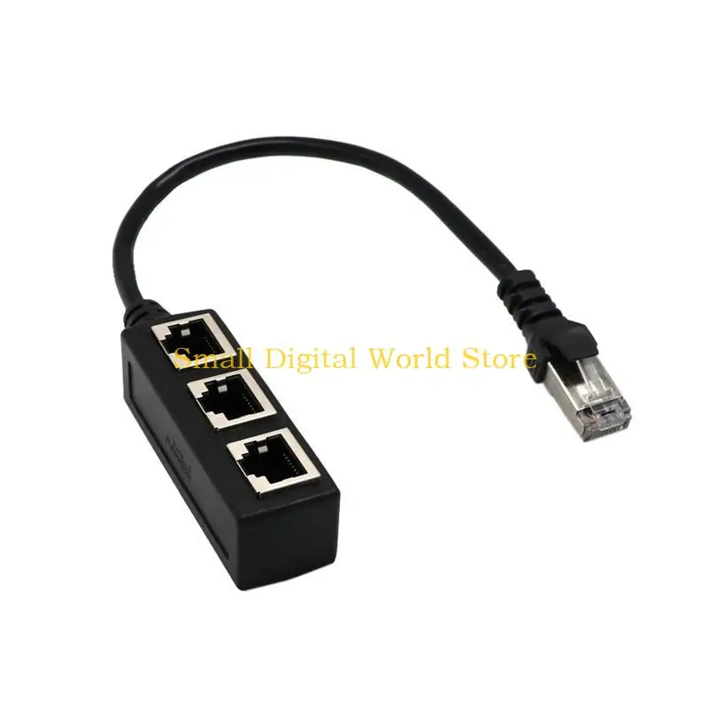 77UB RJ45 1 Male to 3 Female or Three Female Ethernet Splitter Socket Port LAN Ethernet Splitter Adapter Cable