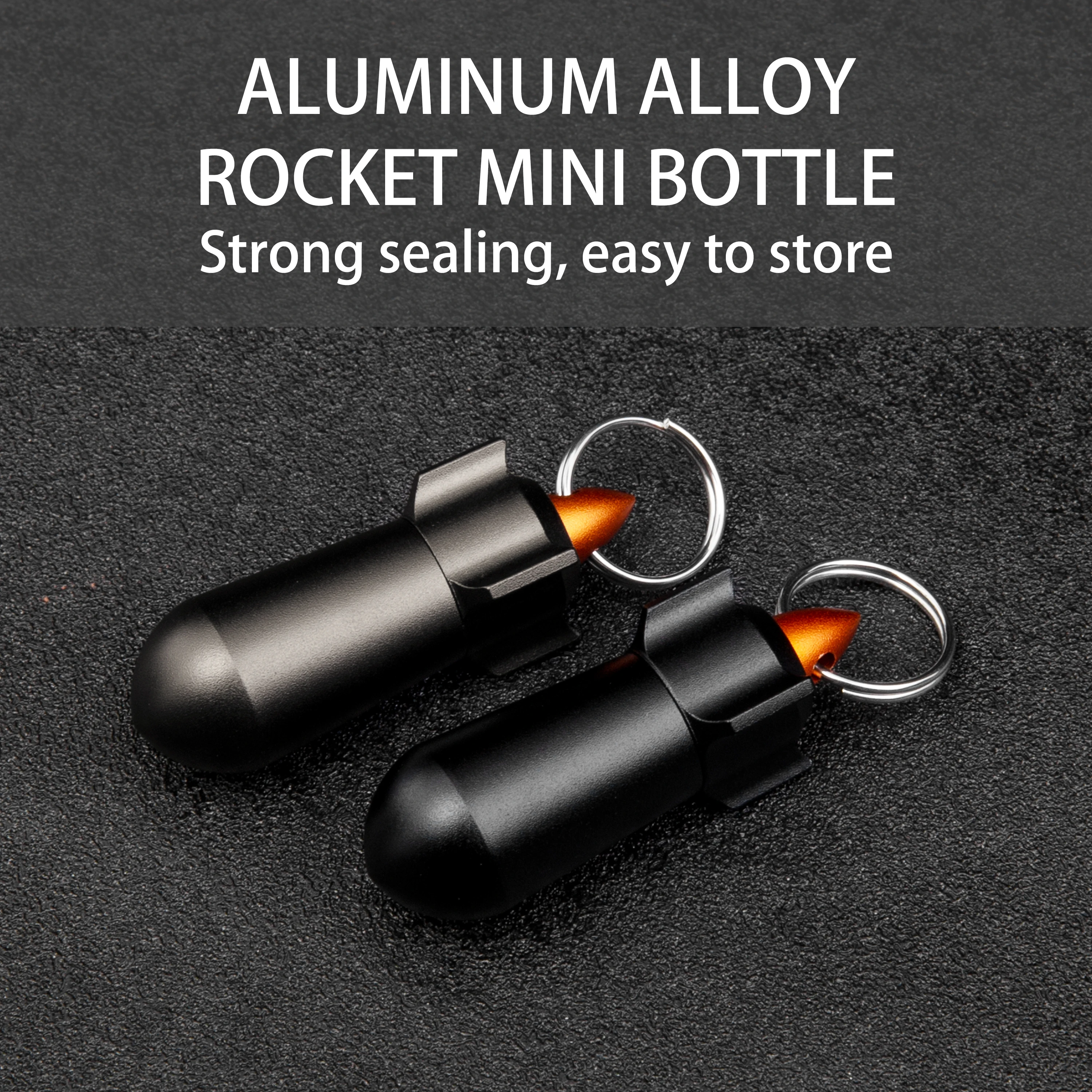 Mini EDC Pill Box Aluminium Alloy Sealed Waterproof Medicine Bottle Small Titanium Alloy Keychain Outdoor Small Tools