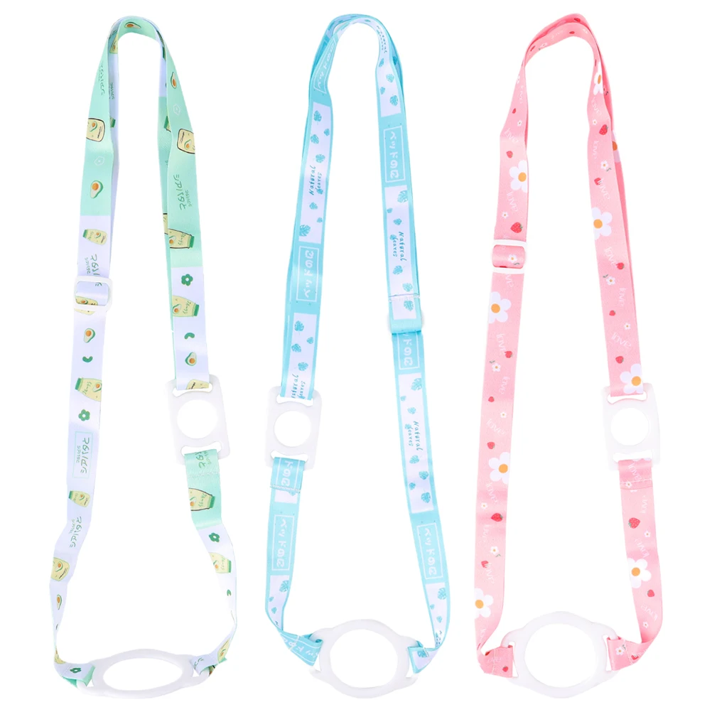 3Pcs Cartoon Straps Getränke Flasche Seile Reise Tragbare Lanyard Wasser Flasche Hängen Wasser Flasche Halter