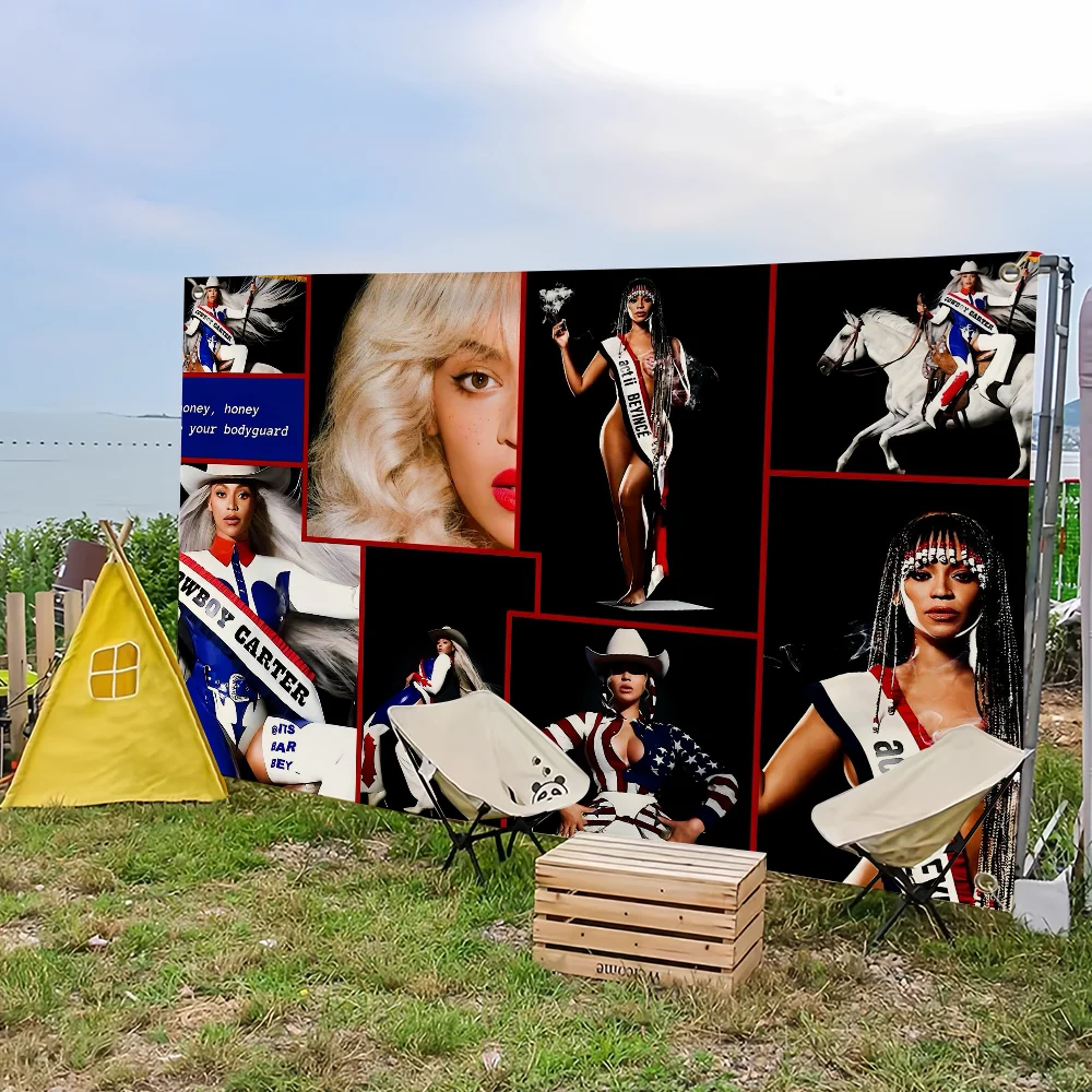 Singer Beyonce Cowboy Carter Flag For Picnic Party Art Home Decoration Outdoor Camping Banner