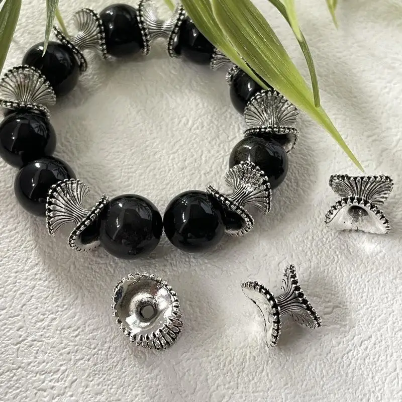 5Pcs Alloy Wave Spacer Beads Lead-Free Nickel-Free DIY Craft Accessories for Bracelet Necklace Jewelry Making