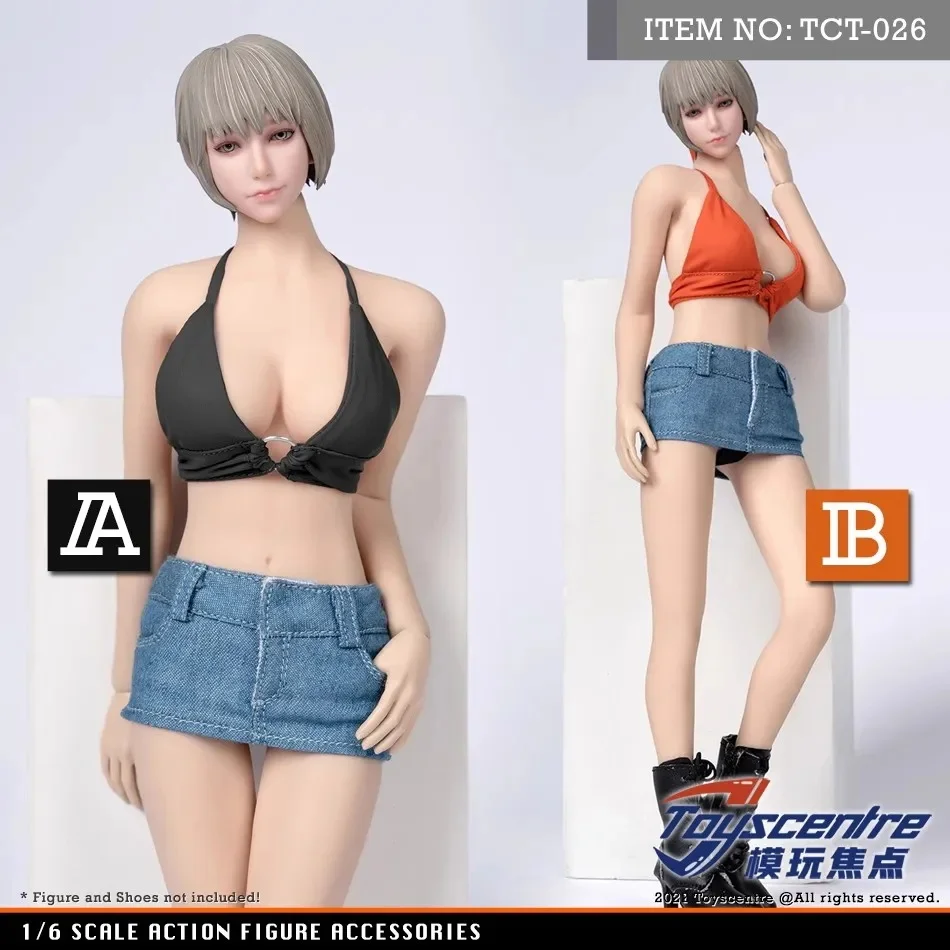 Toys Sentre TCT-026 1/6 Female Sexy Trend Halter Camisole Short Skirt Panties Set Model Fit 12'' Action Figures Body In Stock