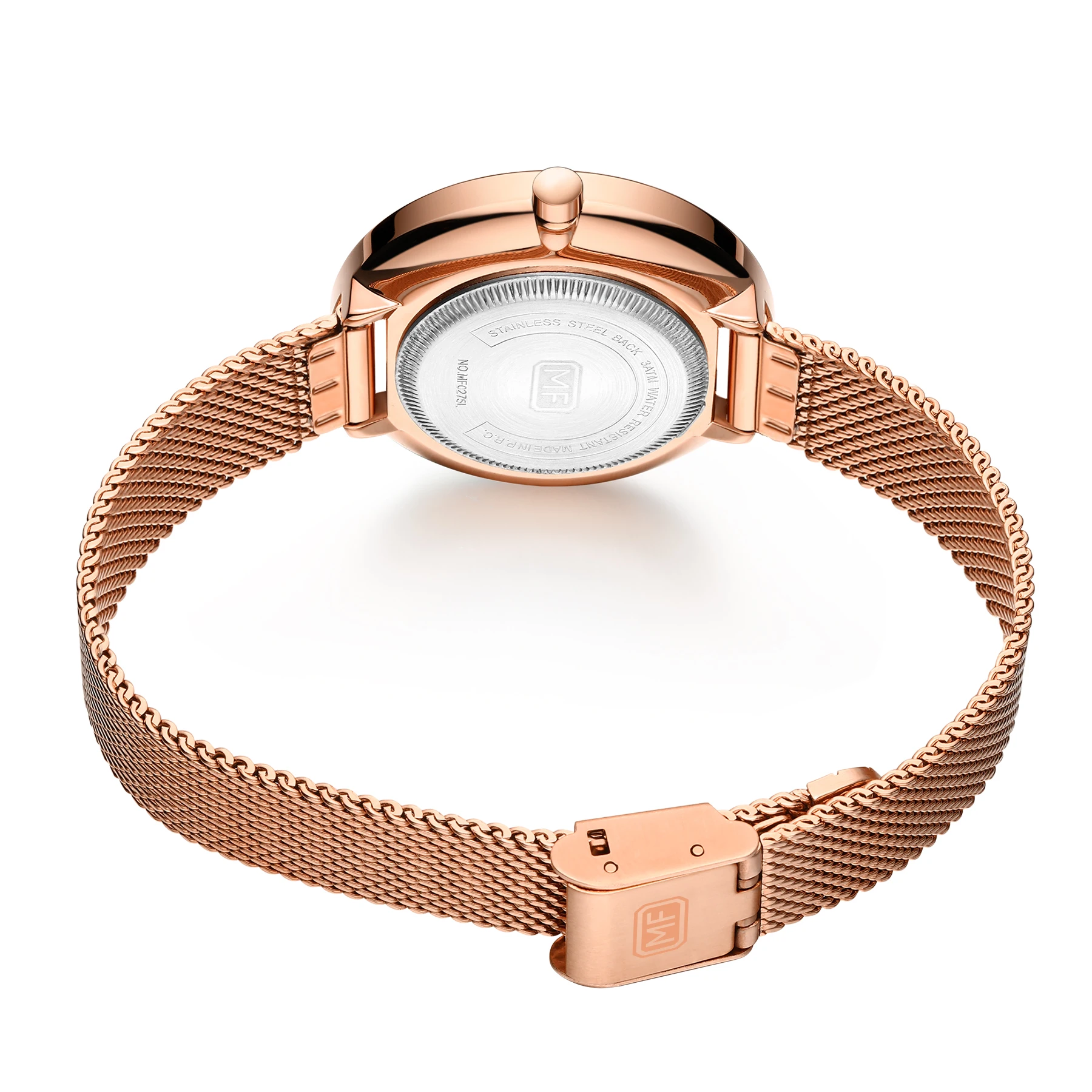 2024 MINI FOCUS MF0275L Classic Design Wrist Watches Waterproof Gold Mesh Steel Band Women Quartz Dress Watch