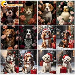 CHENISTOTY Painting By Numbers For Adult Kits Animals Dog Picture Of Coloting By Numbers Home Decoration Wall Art Gift 40x50cm