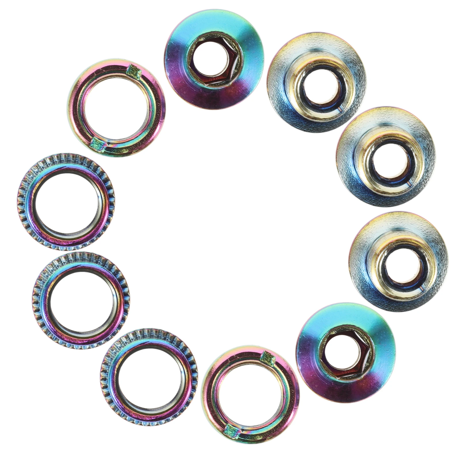 

5 Sets Bicycle Gear Screws Aluminum Alloy Chainring Bolts Compatible Lightweight Single Ring Crankset Bolt Bike Accessories