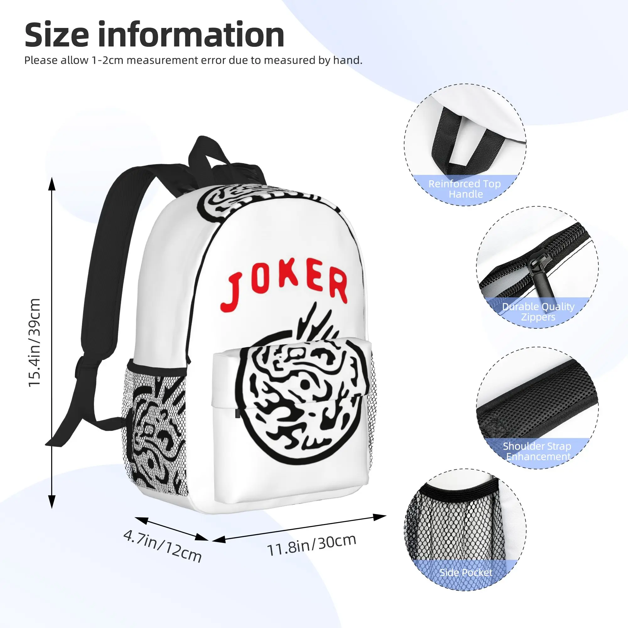 Mahjong Classic Joker Backpack Hot Sale Daypack Large Capacity Boys Girls BookBag Shoulder Bags for Men Women School Bag
