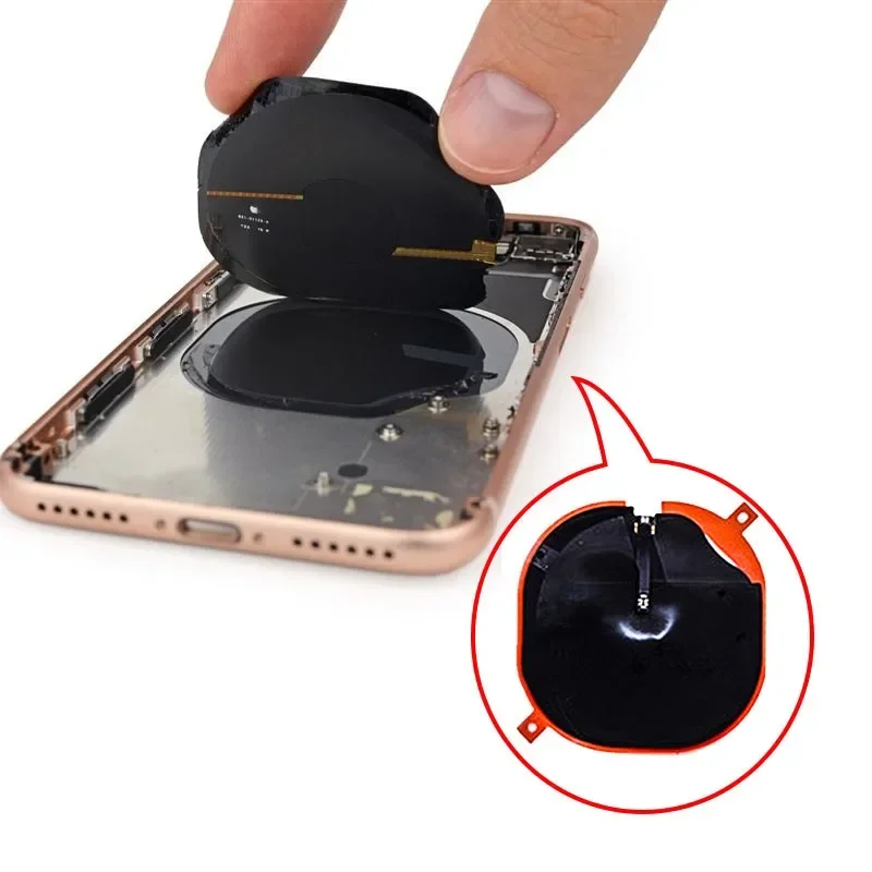 Replacement Wireless Charging Coil NFC Antenna & Volume Flex Cable Compatible with iPhone 8/8P/X/XS/XR/11/12 Mini/Pro Max/SE2