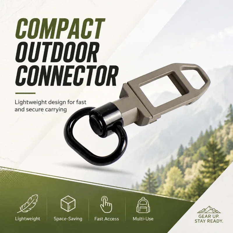 QD Lanyard Swivel Buckle 20mm Rail‑Fixed Strap Connector Wear‑Resistant Outdoor Hanging Hardware Fitting