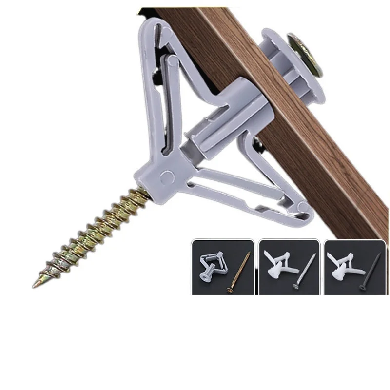 

50pcs Nylon Plastic Plane Expansion Bolts for Hollow Wall/Drywall/Wood