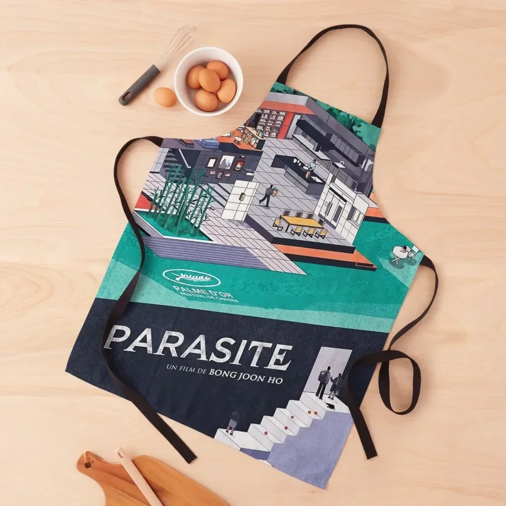 

Parasite Minimalist Poster Apron Bib For Kitchen Costume Waiter Waterproof cookings for women Apron