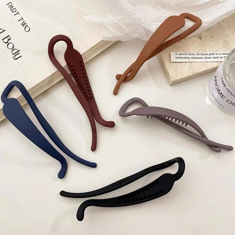 Matte Vintage Banana Clip For Curly Long Straight Short Hair Claw Clip Women Girls HairPonytail Holder Hairpin Styling Tool