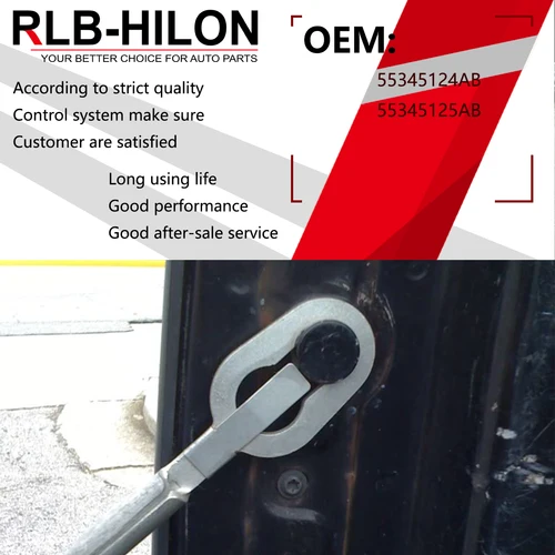 Imagen 2 del producto 1 par de cables de soporte para puerta trasera de camioneta Dodge Ram, años 1994-2002, 55345124AB