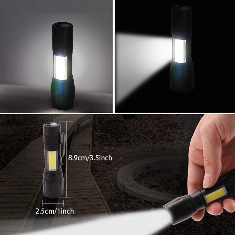 Mini Led Flashlight Portable USB Rechargeable Torch Lantern LED Adjustable Penlight Waterproof T6 Work Light Camping Light