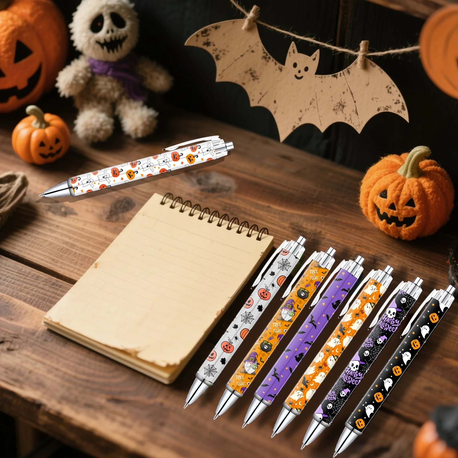 10/20 Stück Halloween-Bleistiftspitzer, Kürbis-, Fledermaus- und Totenkopf-Design, perfektes Geschenk oder eine Belohnung für eine Halloween-Party, große Packung. – Detail 5
