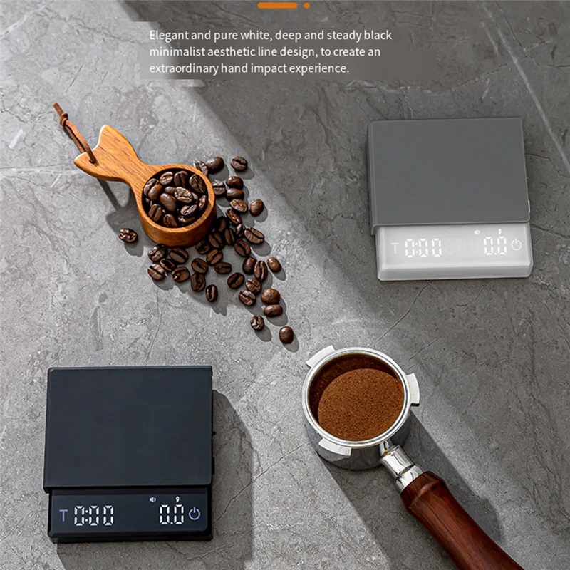 

AC23-Personal Electronic Scale For Coffee Household Coffee Scalegram Weight Chronograph Scale Kitchen Scale Waterproof Mini