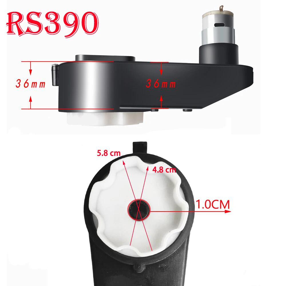 2 SZTUK 6V 12V 24V Dzieci jeżdżą na samochodzie Pojazd elektryczny Metalowa stalowa przekładnia Szybki silnik Skrzynia biegów Reduktor silnika Łącznik