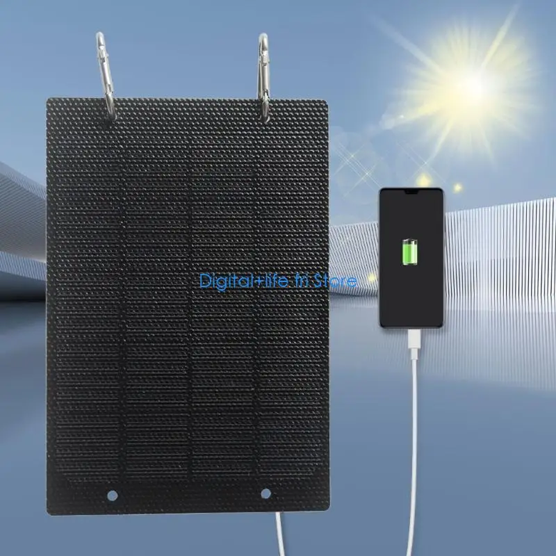 E06D 5W Solar Panel 5V Solar Cell Controller Solar Plate For Phone Car Home