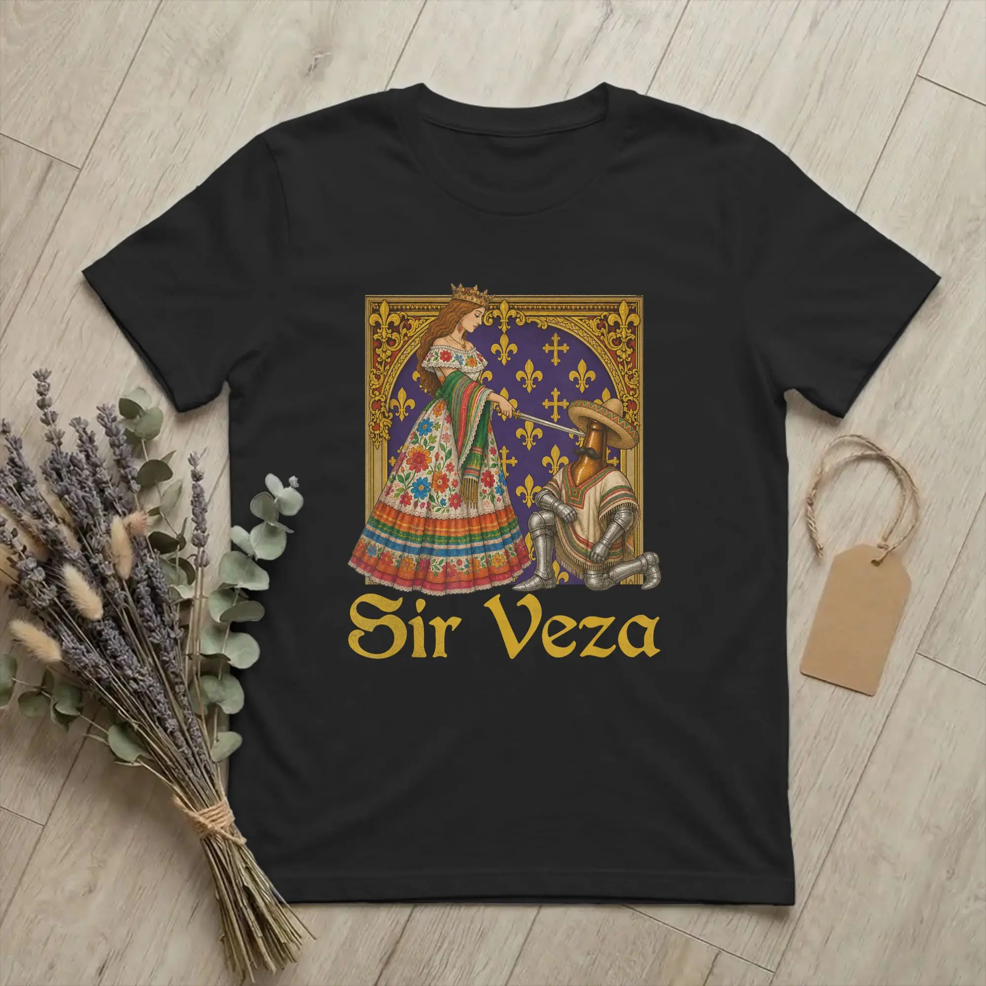 Sir Veza Knight Pun Meme Funny T-Shirt Men Medieval Renaissance Vintage Cotton Tee O Neck Short Sleeve T Shirt Plus Size Clothes