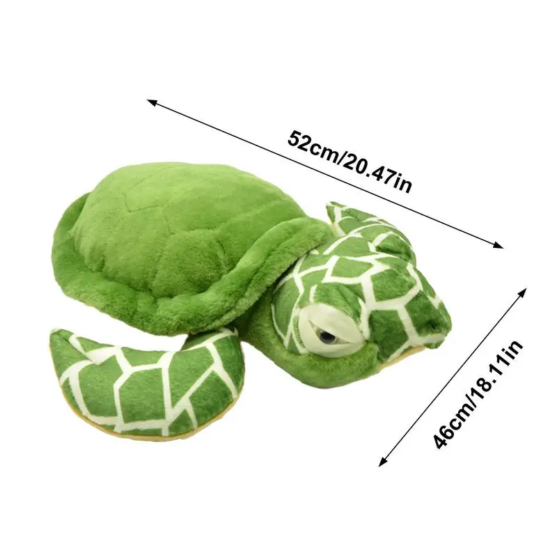 Plush Turtle Soft Animal Doll Realistic Animal Stuffed Toy Animal Plush Pillow Plushie Animal Throw Pillow for Kids Adults