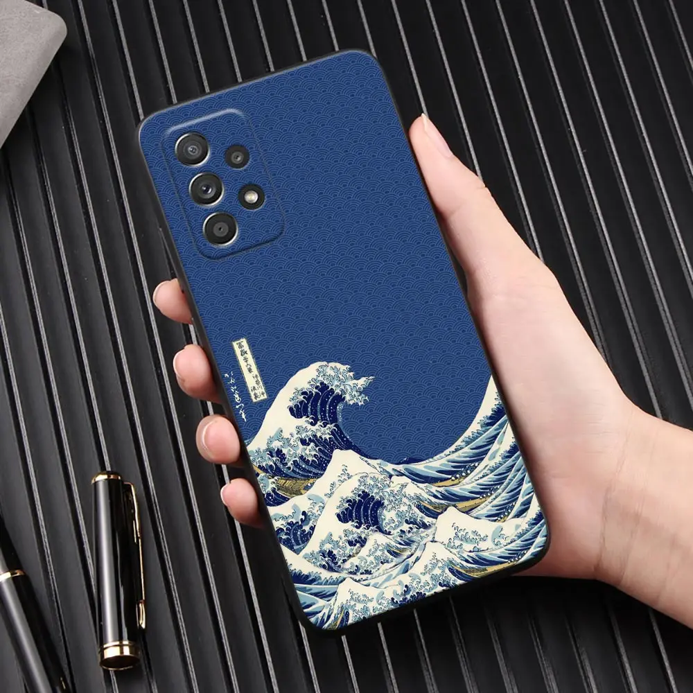 Japanese Art Hokusai kanagawa Great Wave Cover Galaxy A53 5G Case For Samsung A54 A52 A52S A51 A55 A73 A72 A35 A32 A33 Back Case