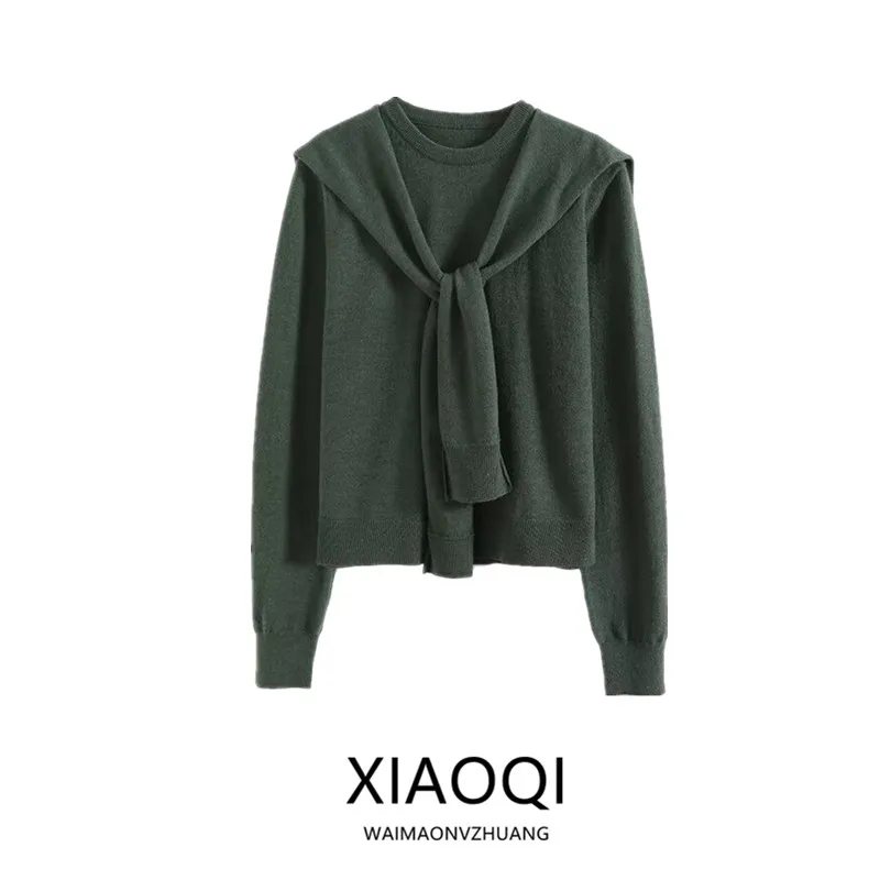 

Ele Long Sve Knitted Sweater for Women Commute Sle Autumn Winter New Arrival round Ne Regular Length Overhead