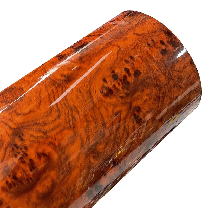 Waterproof Glossy Wood Grain Vinyl Wrap Film Self Adhesive Decal Sticker Countertops Cabinets Furniture Wrapping Foil