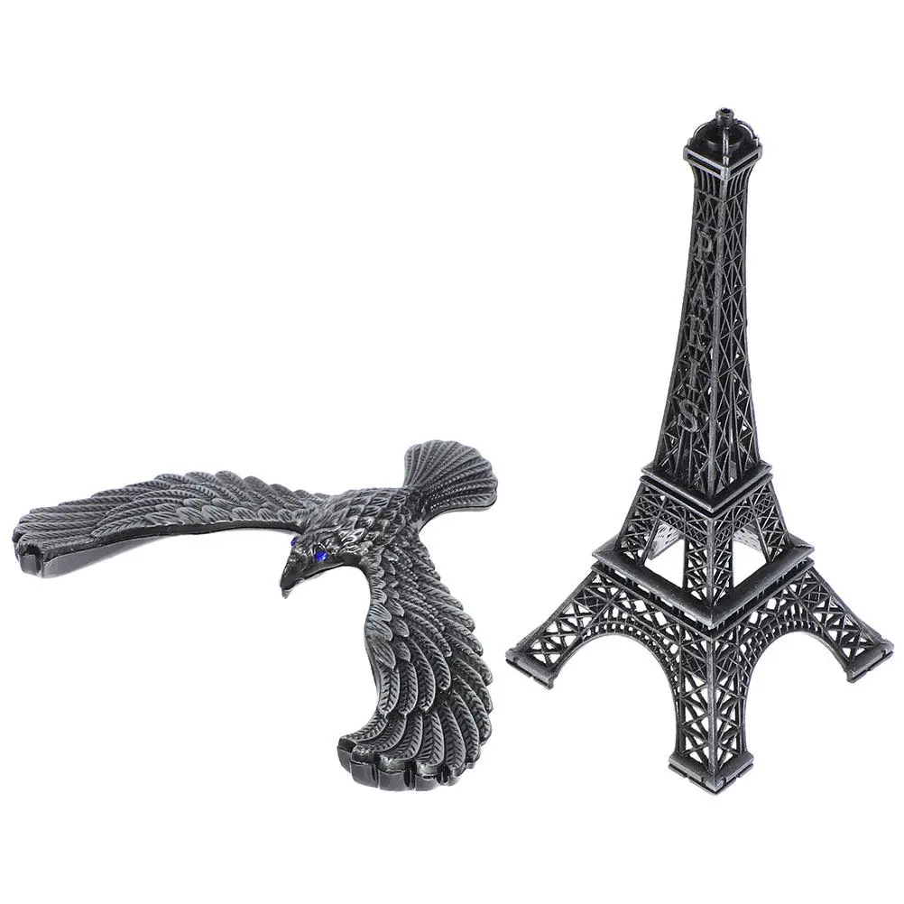 Balancing Eagle Alloy Eiffel Tower Desk Sculpture Home Office Decor Desktop Balance Bird Ornament Retro Artistic Tabletop