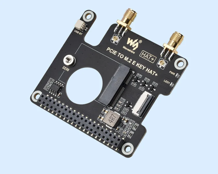 Raspberry Pi 5 PCIe to M.2 A/E Key Adapter - WiFi/BT Expansion Board with USB Bluetooth Support