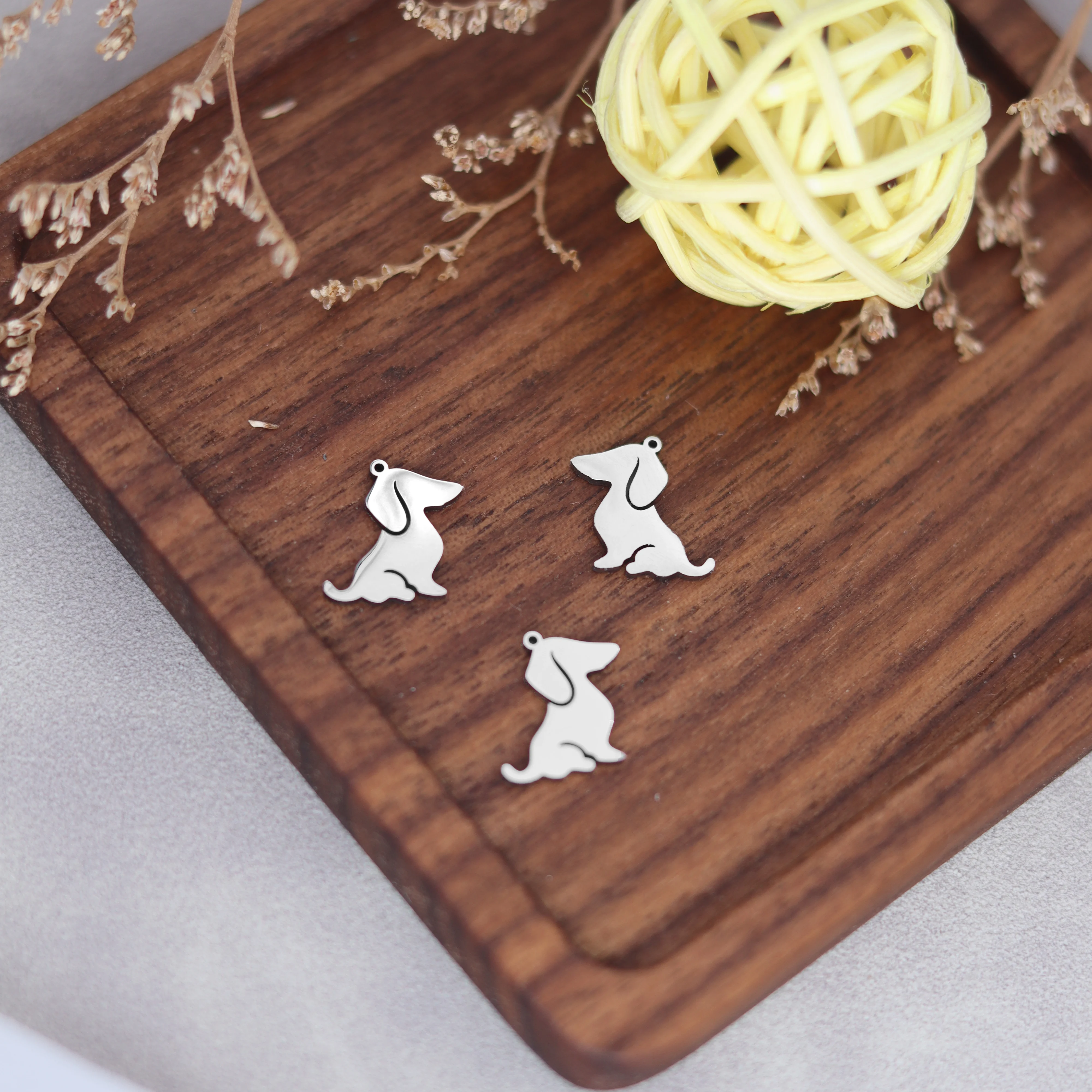 3PCS/LotDachshund Dog Pendant Dachshund Jewelry Dog Stud Gift for Dachshund Lovers Men and Women