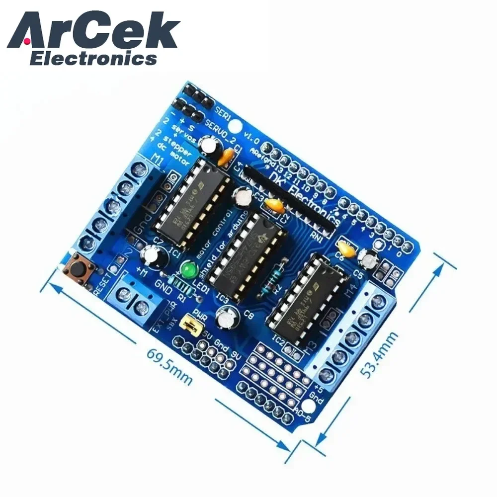 L293D L293 H-Bridge Motor Shield Stepper Driver Board Control Module Motor Drive Expansion Board for Arduino Mega2560