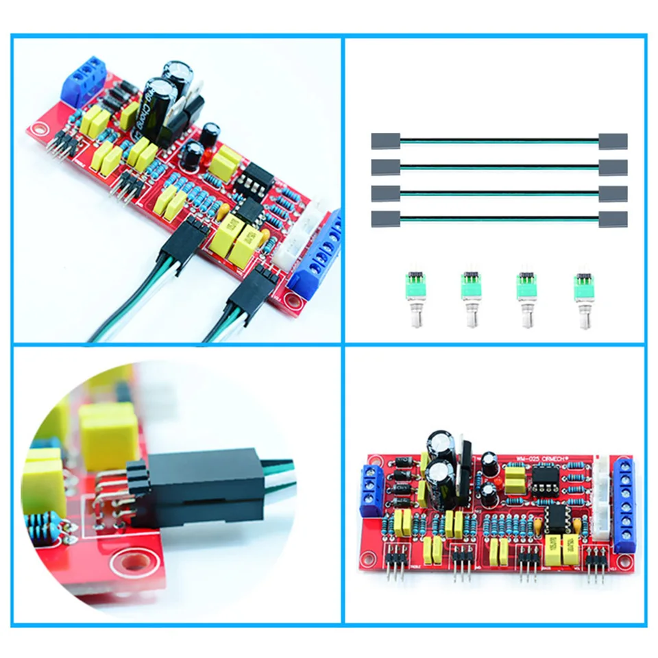 Kit Preamplificatore HiFi NE5532 Con Controllo Di Tono E Volume – OP-AMP 10x, Doppio Lato, AC 12V, Saldatura Richiesta - 3