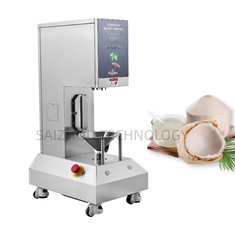 Automatic Green Tender Coconut Peeler Machine, Custom Diamond Shaped Stainless Steel Coconut Sheller for Industrial Production