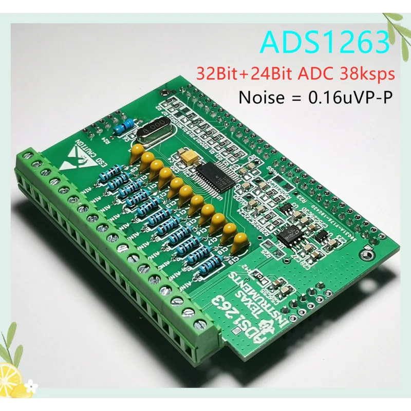 ADS1263 module 32-bit ADC thermocouple load cell strain RTD PT100 high precision