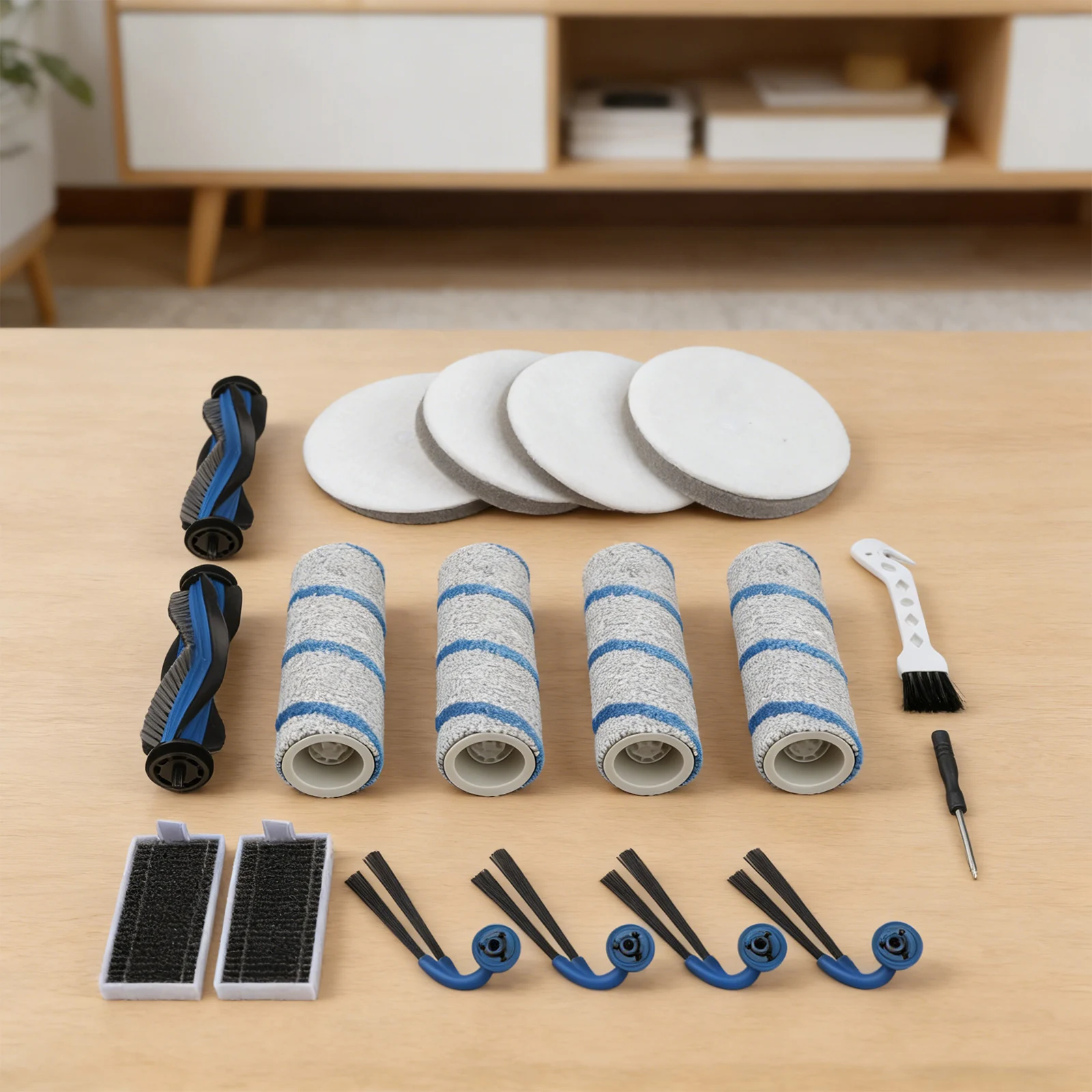 Roller Mops X11 Accessories Captures 99.97 Dust Microfiber Roller Mop Dual-layer HEPA Mesh For Deebot X11 OmniCyclone