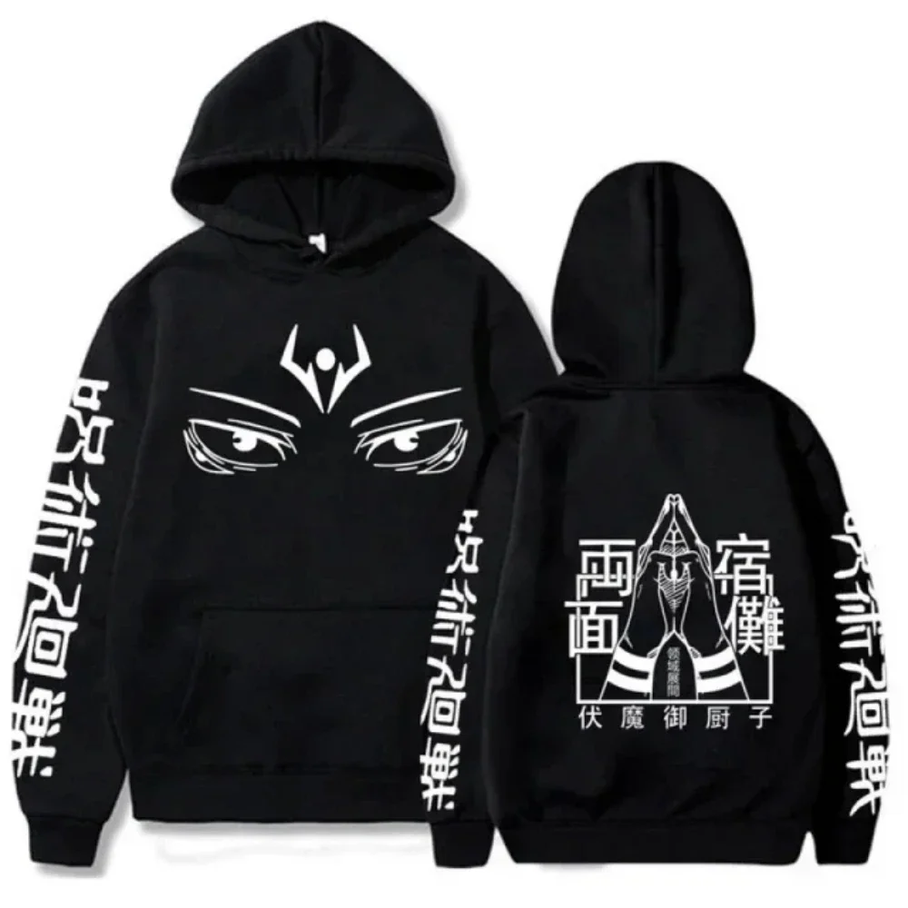 Jujutsu Kaisen Anime Clothes Satoru Gojo Print Hooded Men Women Hoodies Prevalent Streetwear Harajuku Manga Unisex Sweatshirt