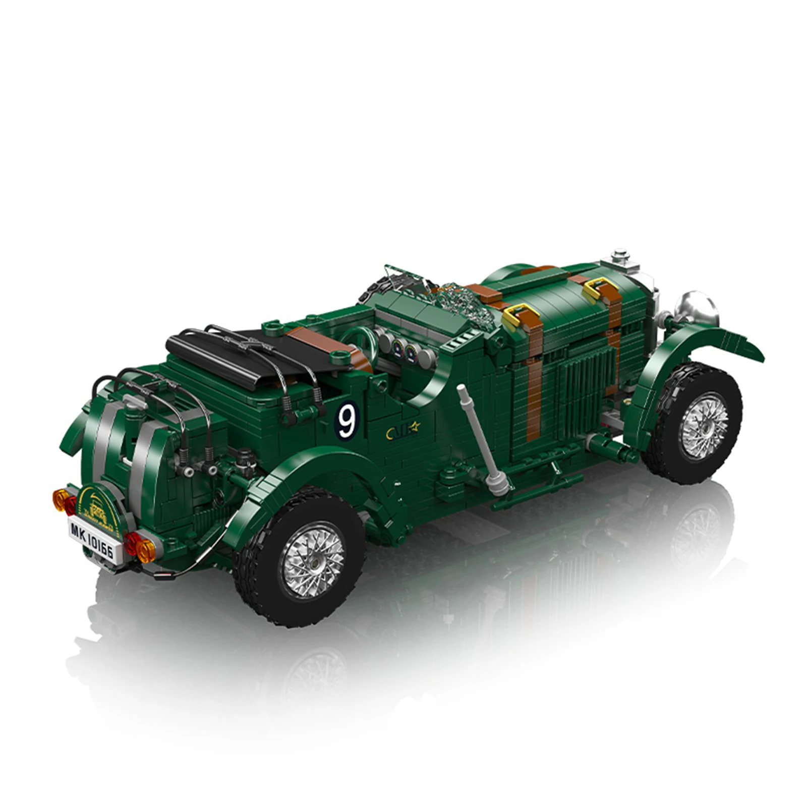 몰드 킹 10166 그린 레트로 빈티지 자동차 빌딩 블록 클래식 블로워 빈티지 자동차 모델 조립 장난감 어린이 성인 선물 1147PCS