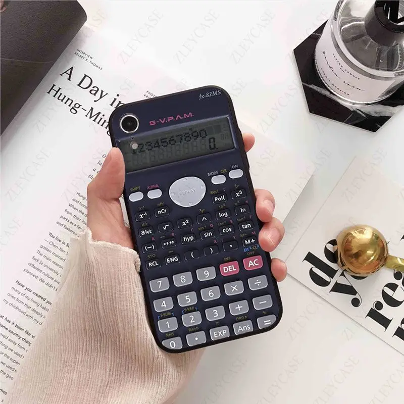 Retro Peculiar Funny Calculator cover for iPhone 15Pro 16pro 13PRO max 7 8 XR 14plus 11pro 12pro max 13mini SE 2020 cases coque